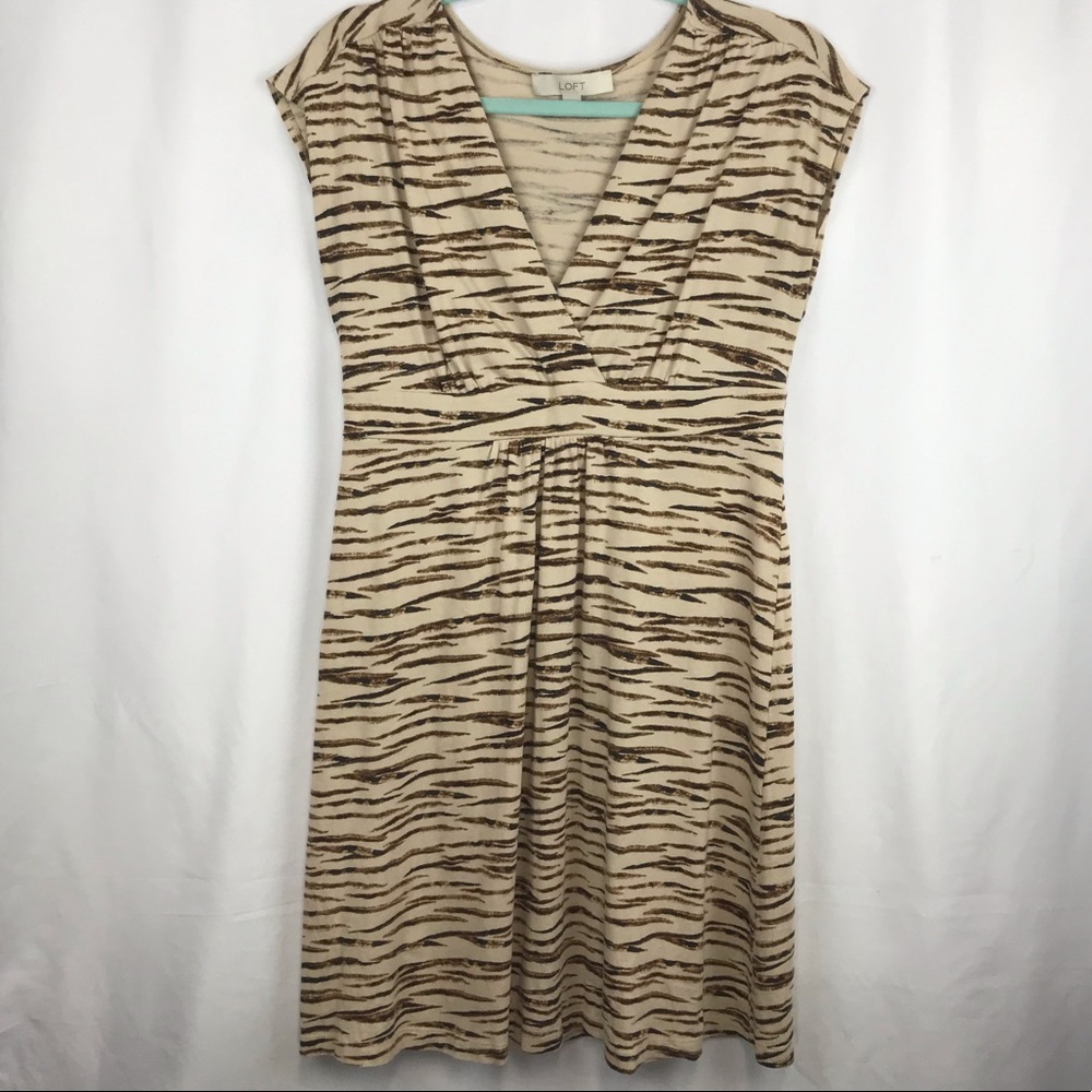 Ann Taylor Loft Zebra Print Dress D01003